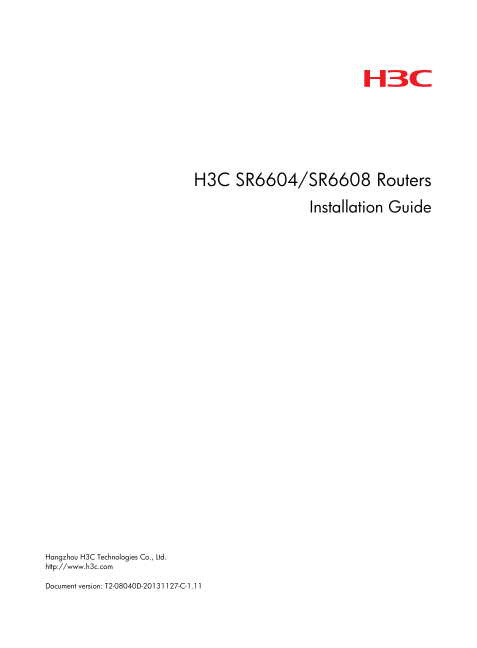 H3C Technologies H3C SR6600 User Manual | 161 pages