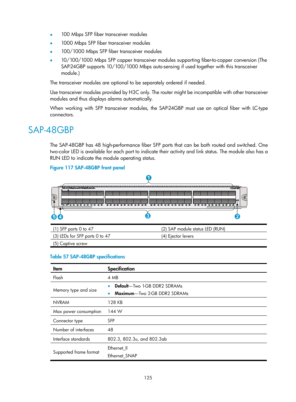 Sap-48gbp | H3C Technologies H3C SR6600 User Manual | Page 135 / 161
