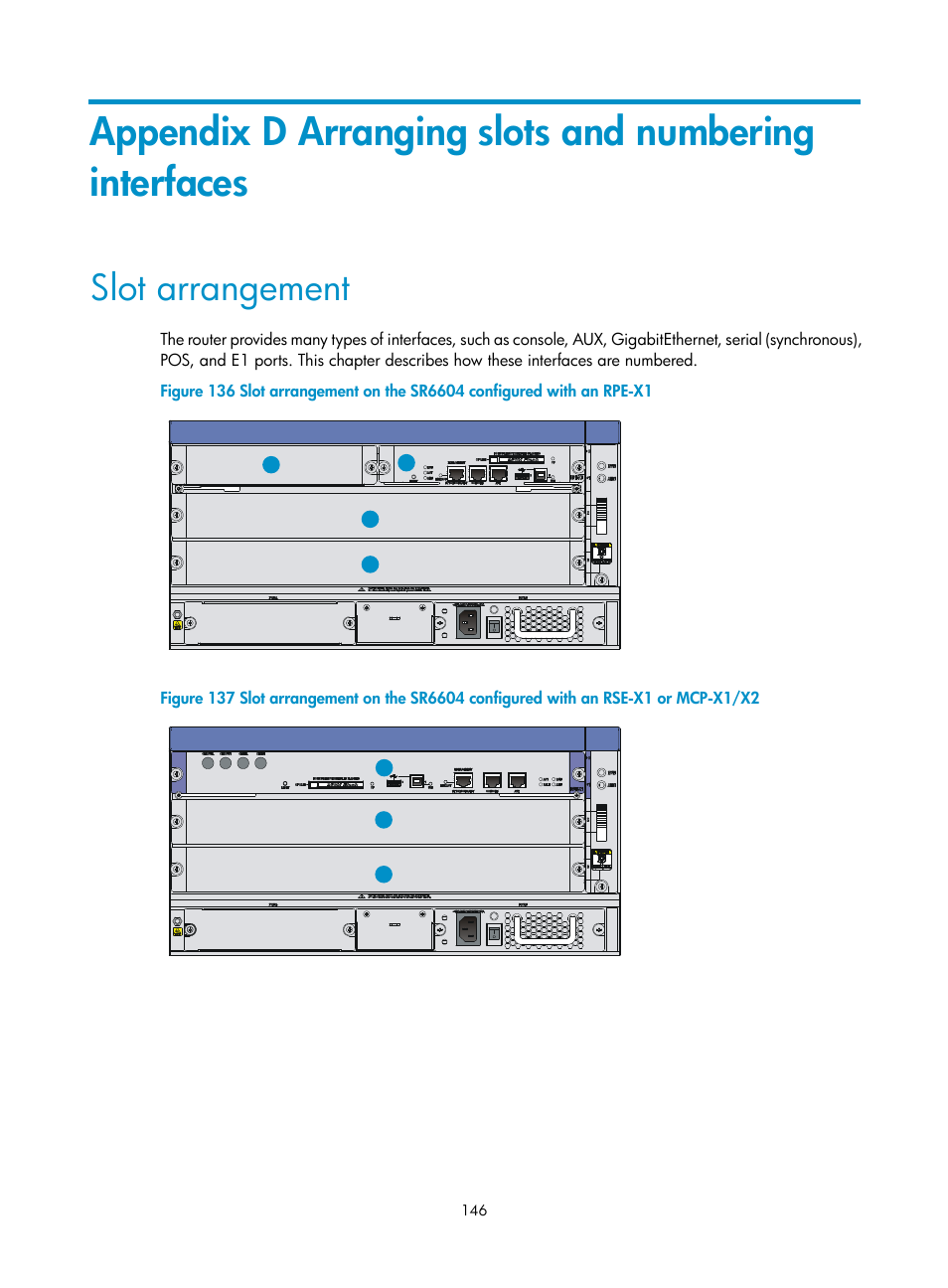 Slot arrangement | H3C Technologies H3C SR6600 User Manual | Page 156 / 161