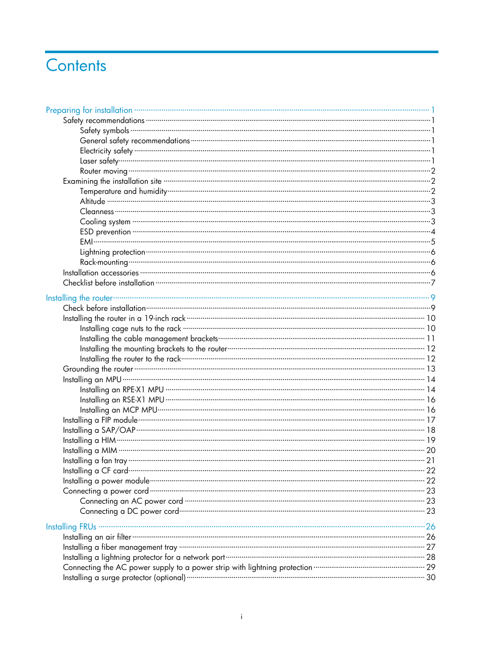 H3C Technologies H3C SR6600 User Manual | Page 6 / 161