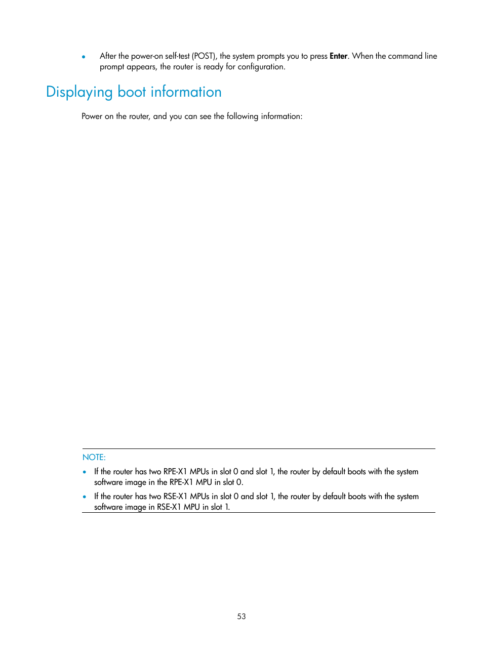 Displaying boot information | H3C Technologies H3C SR6600 User Manual | Page 63 / 161