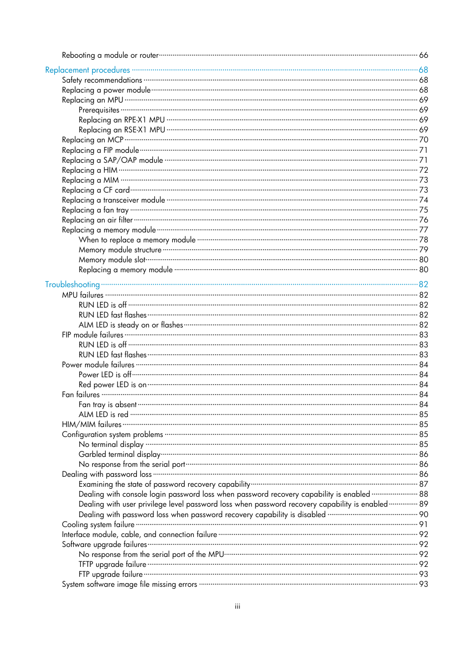 H3C Technologies H3C SR6600 User Manual | Page 8 / 161