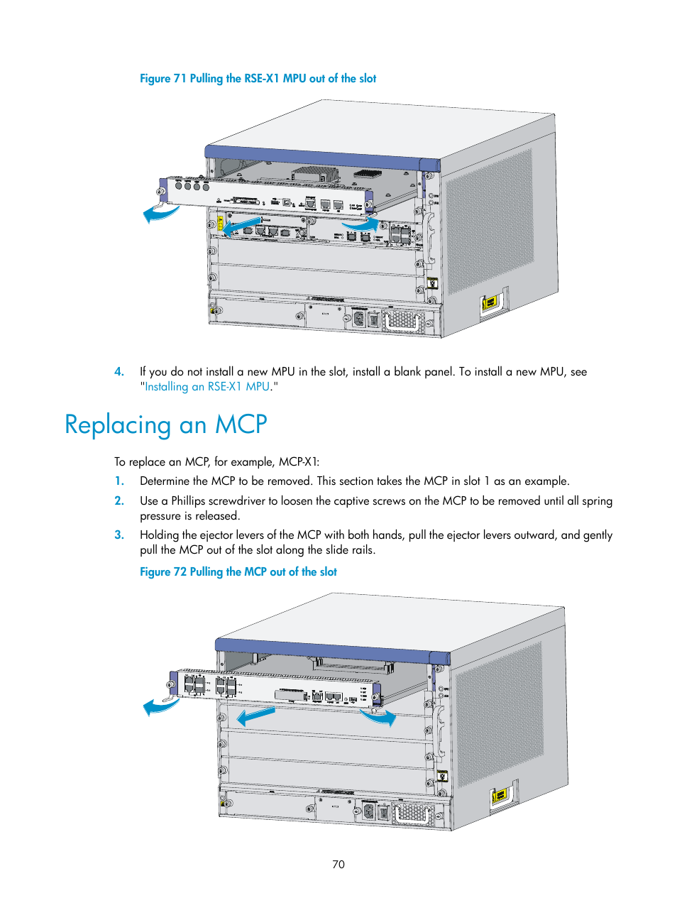 Replacing an mcp | H3C Technologies H3C SR6600 User Manual | Page 80 / 161