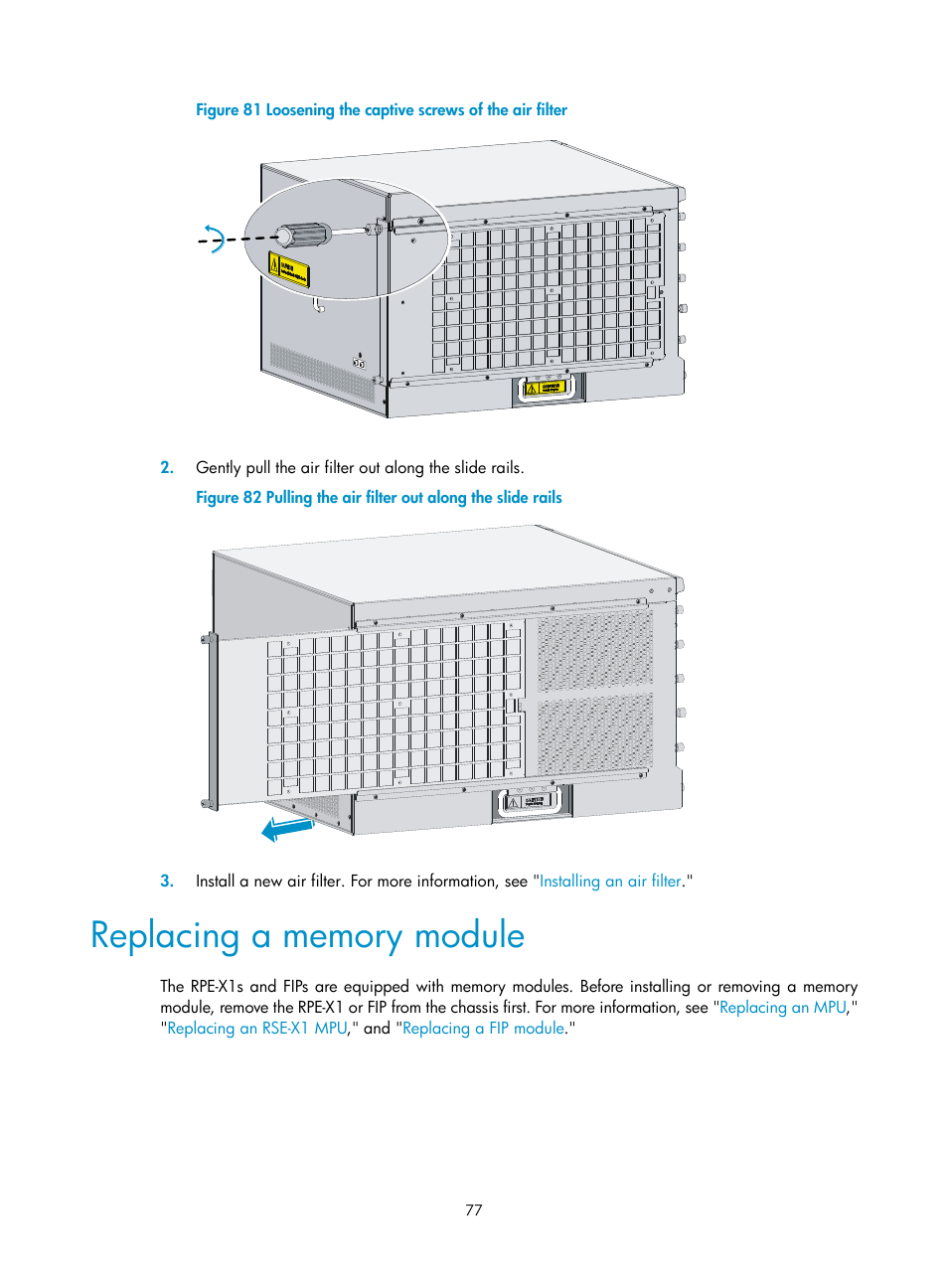 Replacing a memory module | H3C Technologies H3C SR6600 User Manual | Page 87 / 161