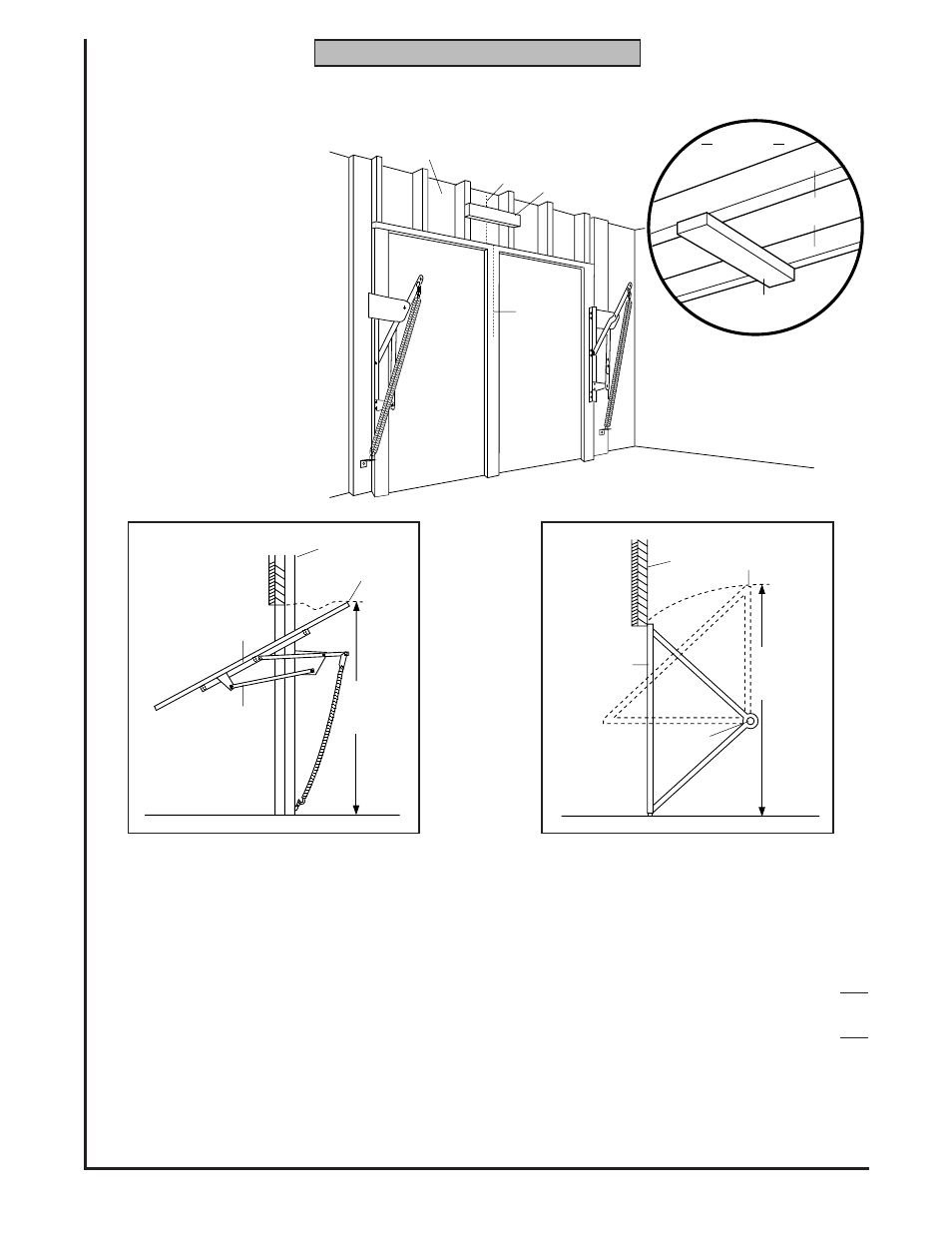 Example, Proceed to step 2, page 14, One-piece door without track | Chamberlain 8200 1/2 HP User Manual | Page 13 / 40