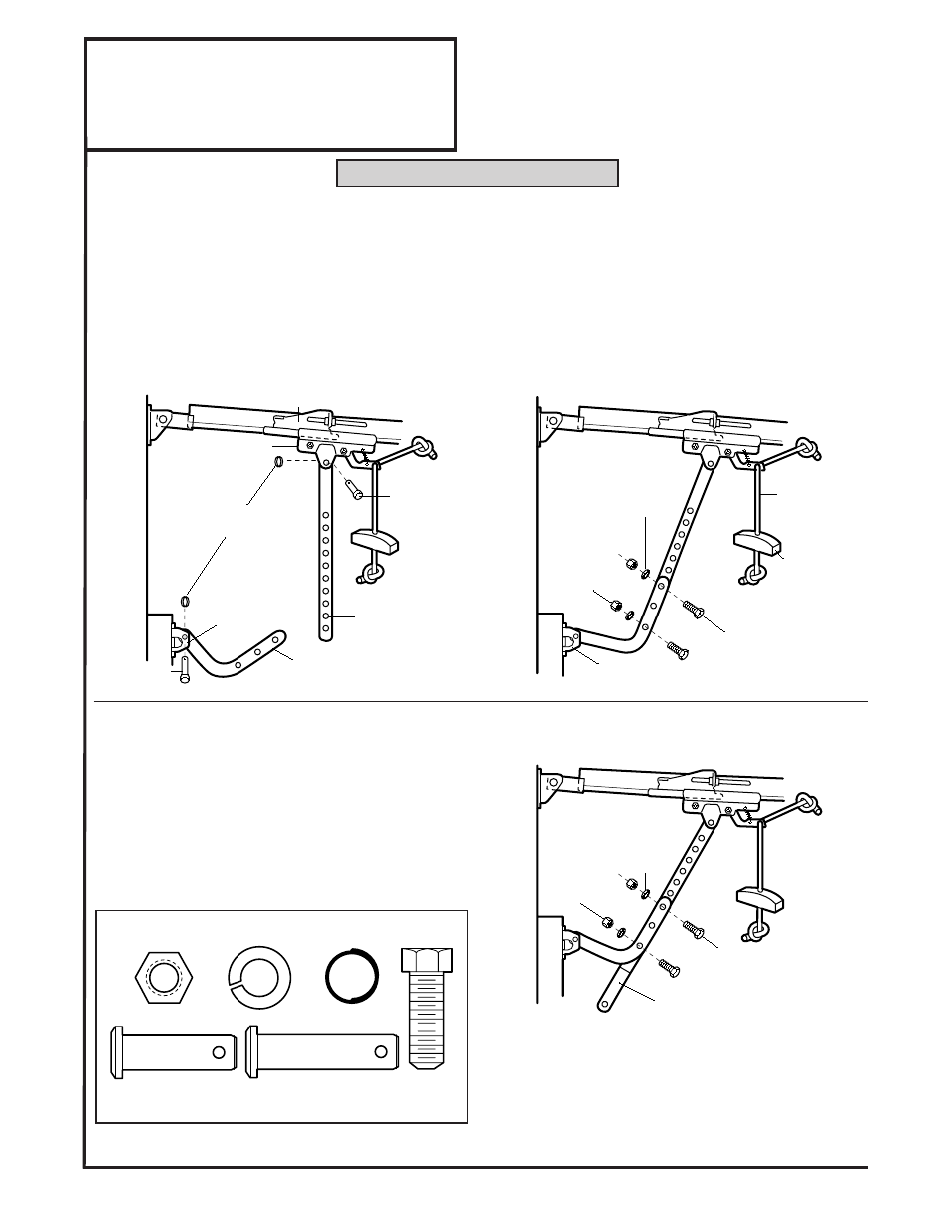 Installation step 12, Connect door arm to trolley, Hole alignment alternative | Chamberlain 8200 1/2 HP User Manual | Page 26 / 40