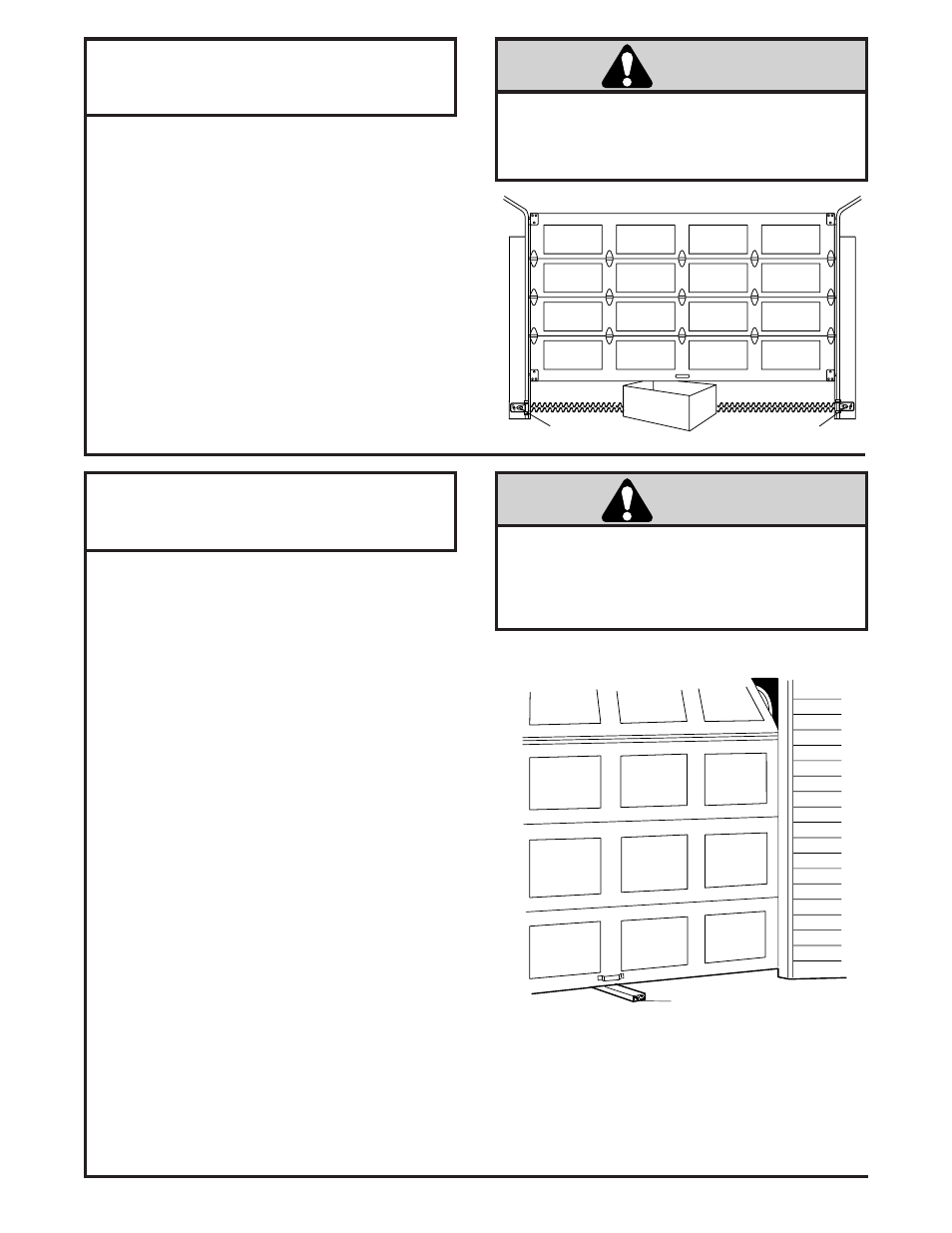 Warning, Adjustment step 4, Adjustment step 3 | Test the safety reverse system, Test the protector system | Chamberlain 8200 1/2 HP User Manual | Page 30 / 40