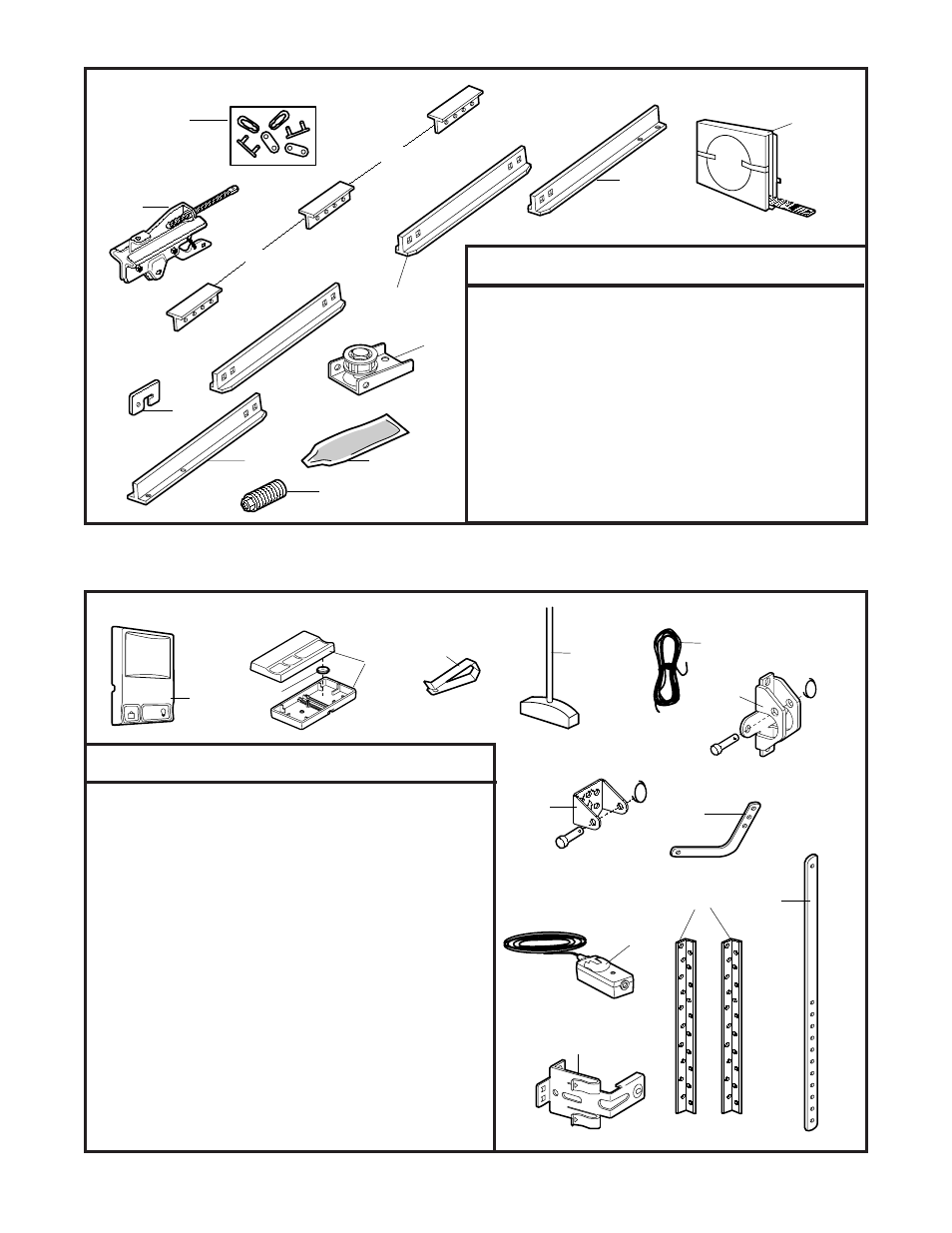 Repair parts, Rail assembly parts installation parts | Chamberlain 8200 1/2 HP User Manual | Page 36 / 40