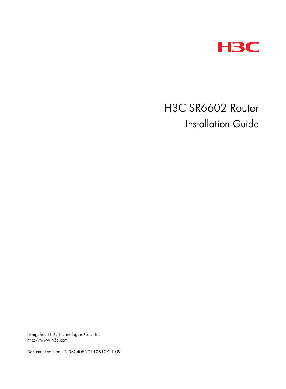 H3C Technologies H3C SR6600 User Manual | 90 pages