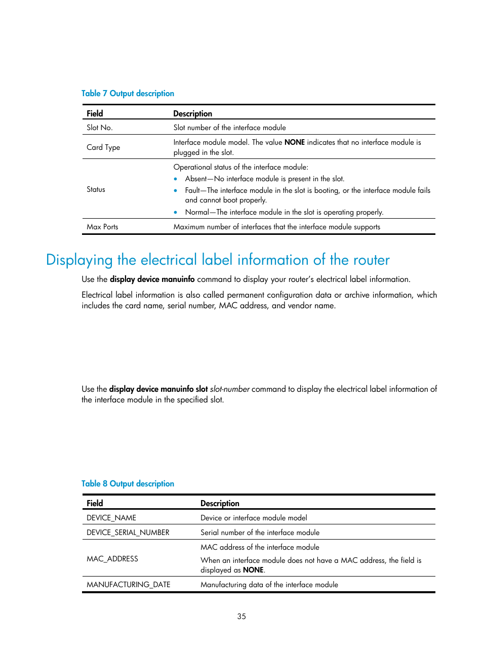 H3C Technologies H3C SR6600 User Manual | Page 43 / 90