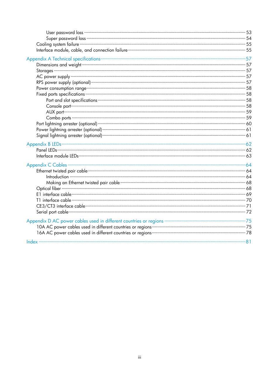 H3C Technologies H3C SR6600 User Manual | Page 8 / 90