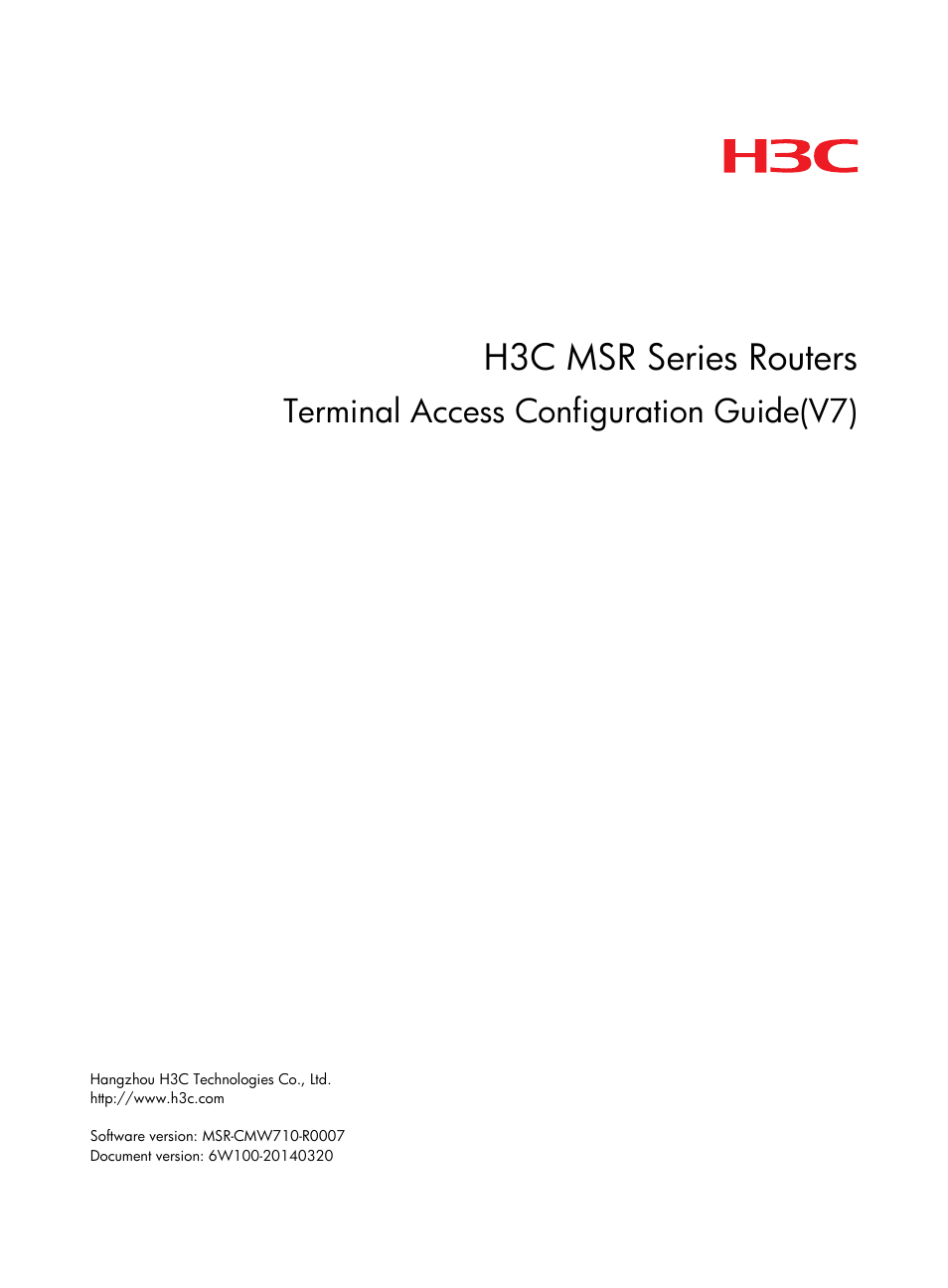 H3C Technologies H3C MSR 5600 User Manual | 29 pages