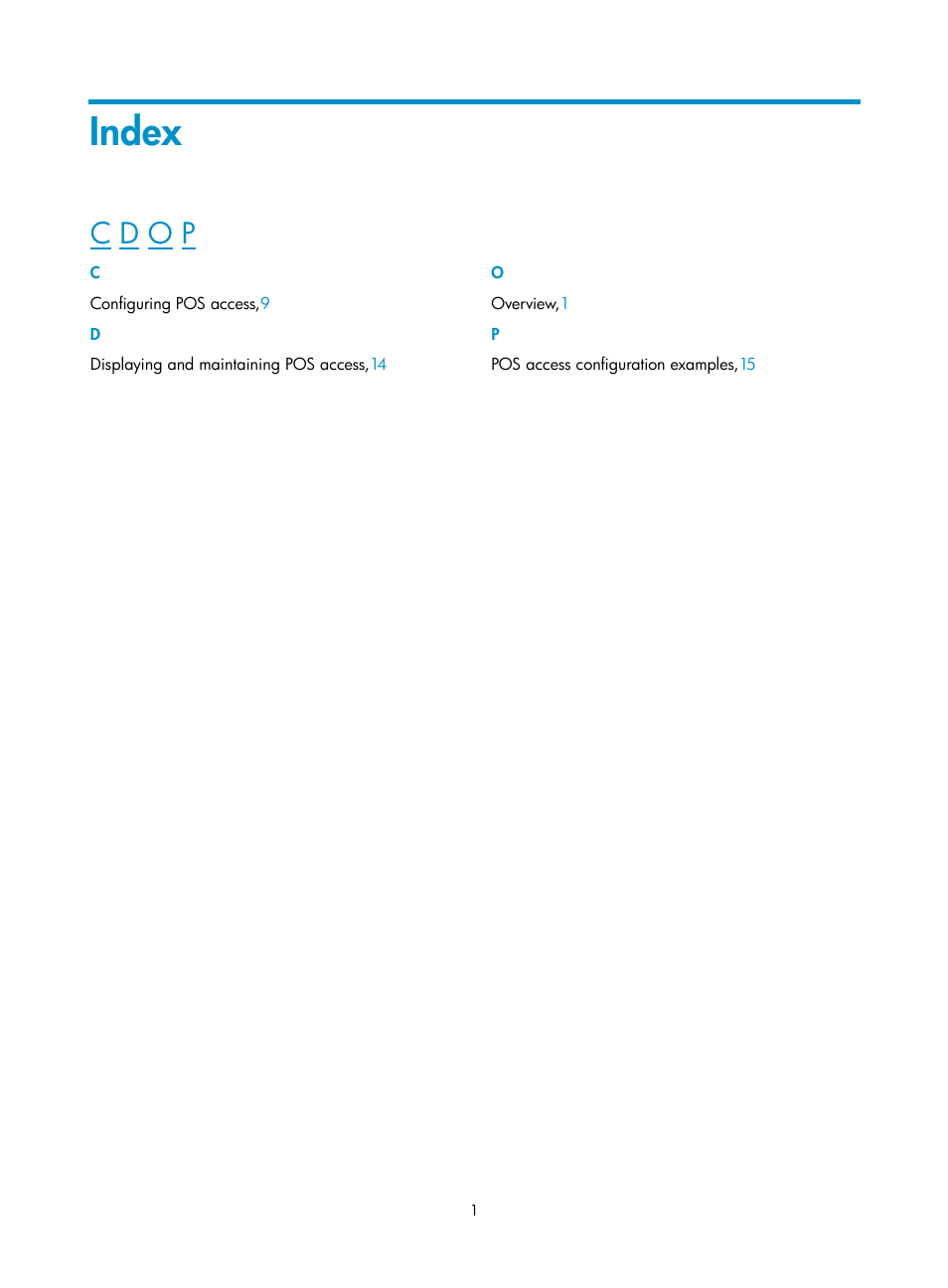 Index, C d o p | H3C Technologies H3C MSR 5600 User Manual | Page 29 / 29