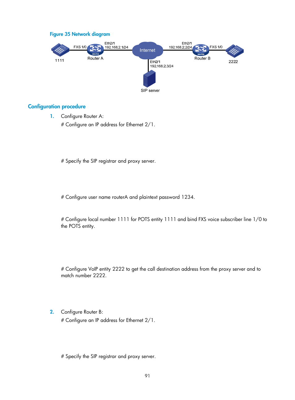 Configuration procedure | H3C Technologies H3C MSR 5600 User Manual | Page 101 / 123