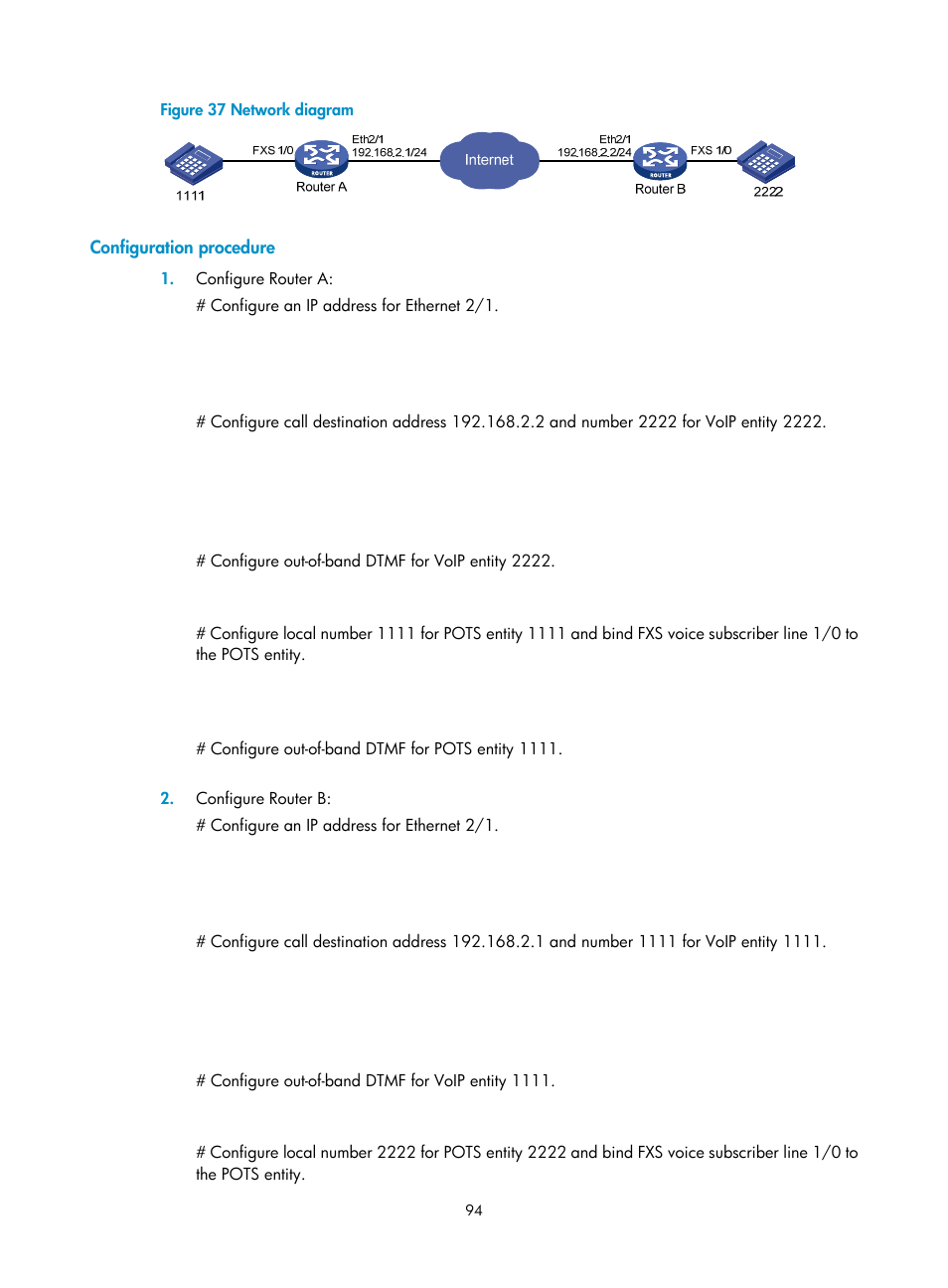 Configuration procedure | H3C Technologies H3C MSR 5600 User Manual | Page 104 / 123