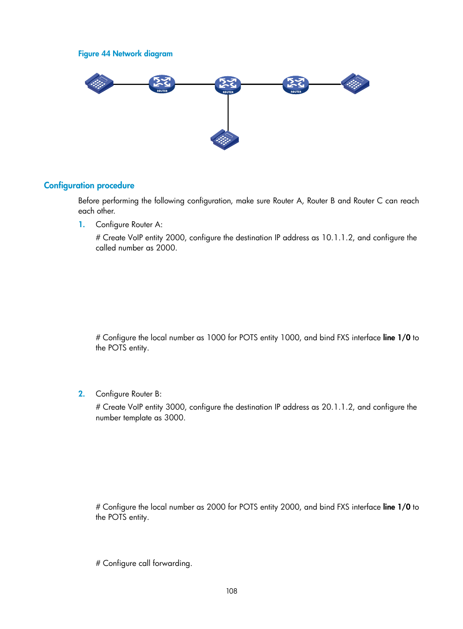 Configuration procedure | H3C Technologies H3C MSR 5600 User Manual | Page 118 / 123