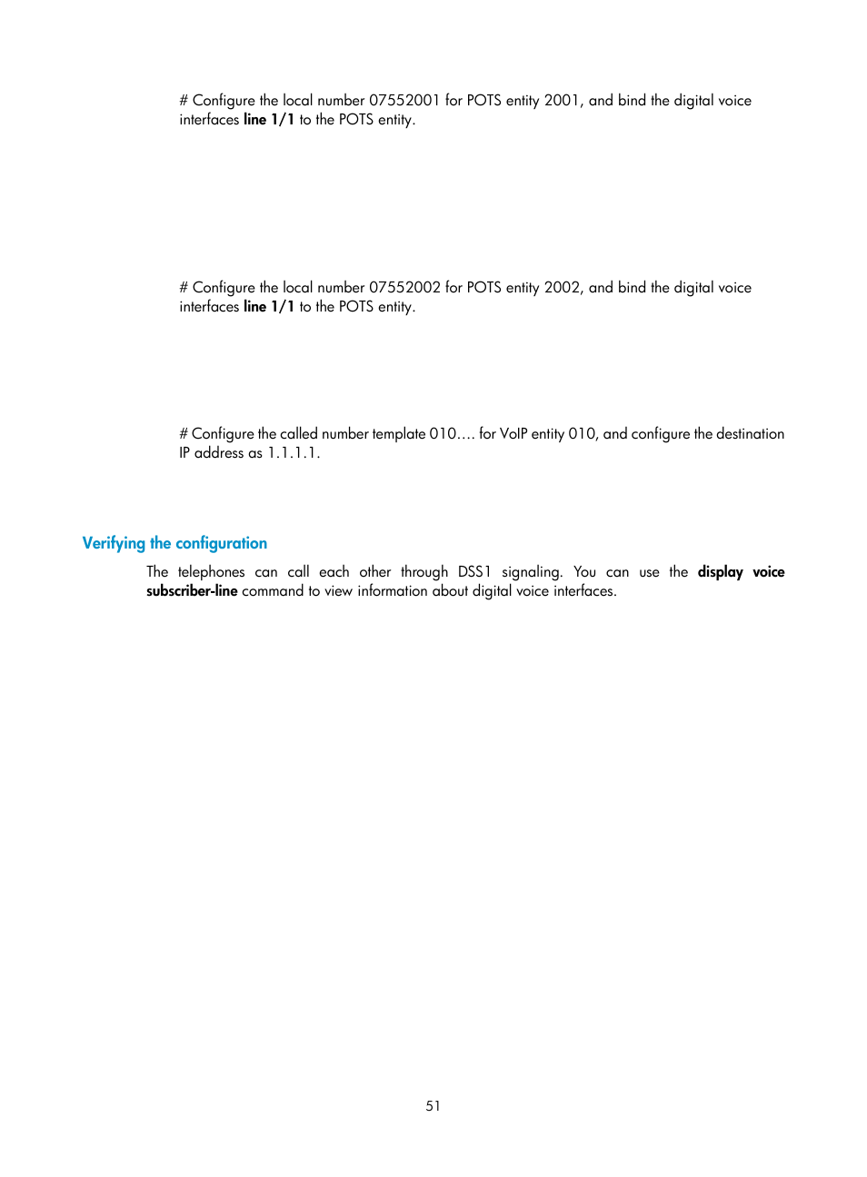 Verifying the configuration | H3C Technologies H3C MSR 5600 User Manual | Page 61 / 123