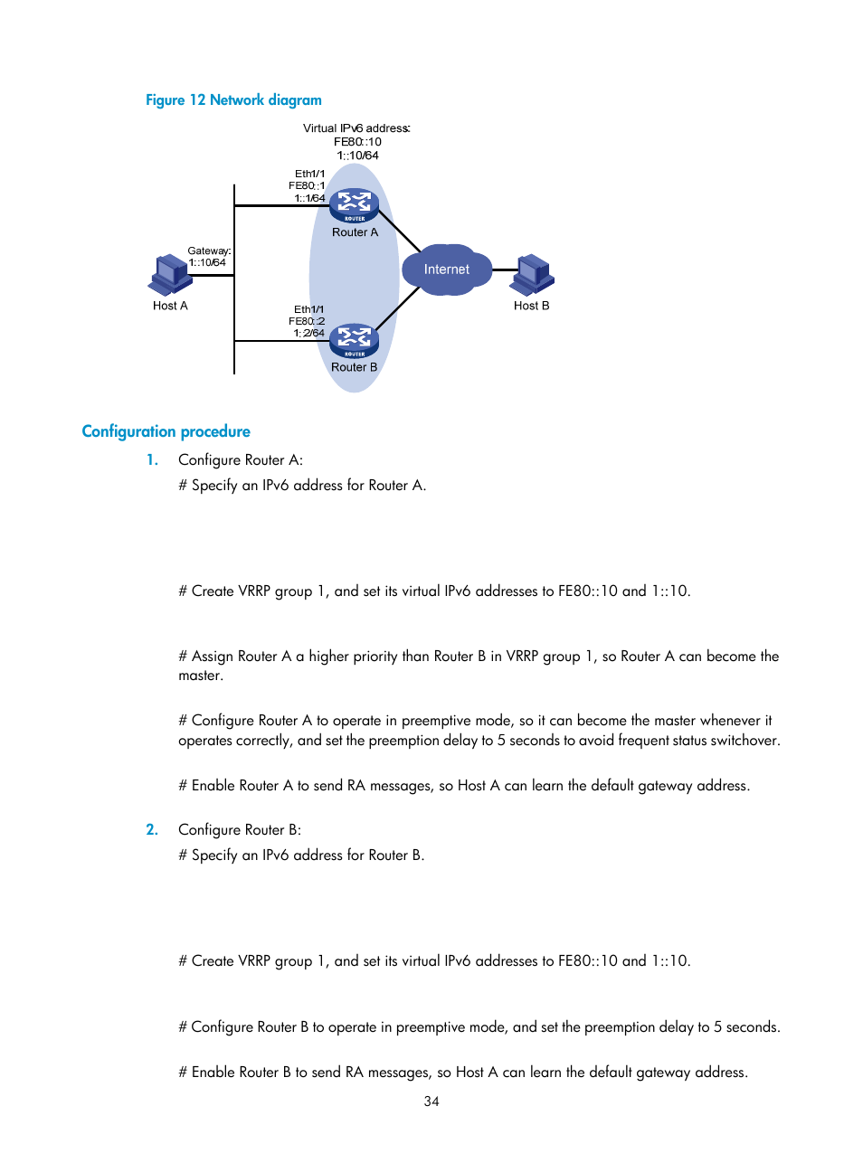 Configuration procedure | H3C Technologies H3C MSR 5600 User Manual | Page 42 / 99