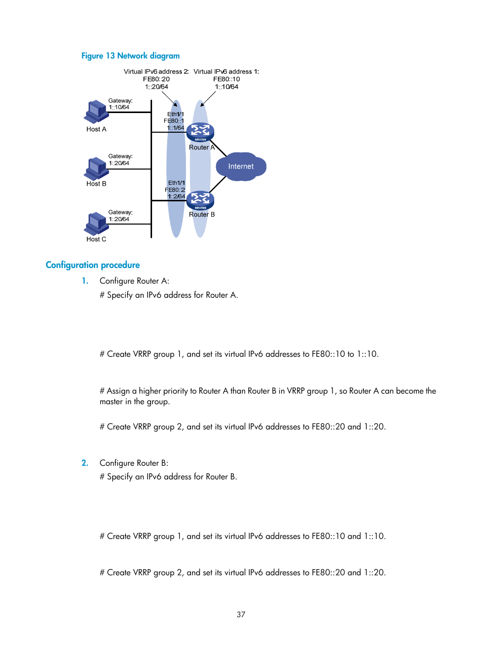 Configuration procedure | H3C Technologies H3C MSR 5600 User Manual | Page 45 / 99