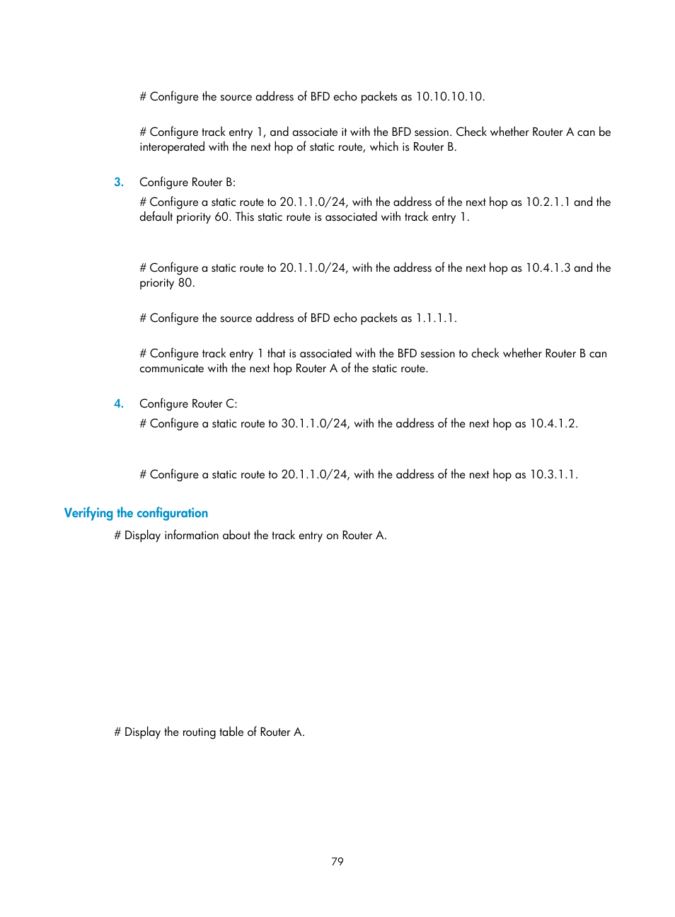 Verifying the configuration | H3C Technologies H3C MSR 5600 User Manual | Page 87 / 99