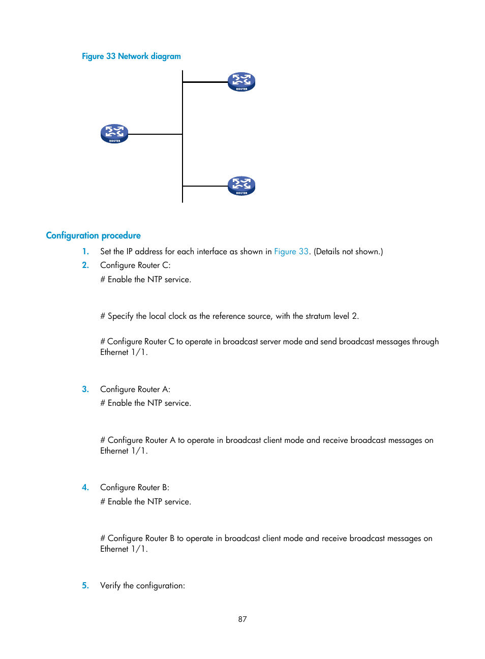 Configuration procedure | H3C Technologies H3C MSR 5600 User Manual | Page 100 / 247