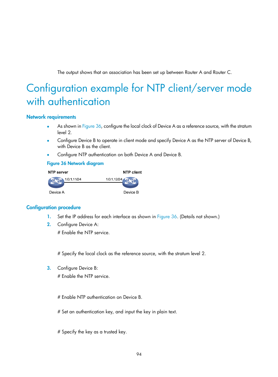 Network requirements, Configuration procedure | H3C Technologies H3C MSR 5600 User Manual | Page 107 / 247