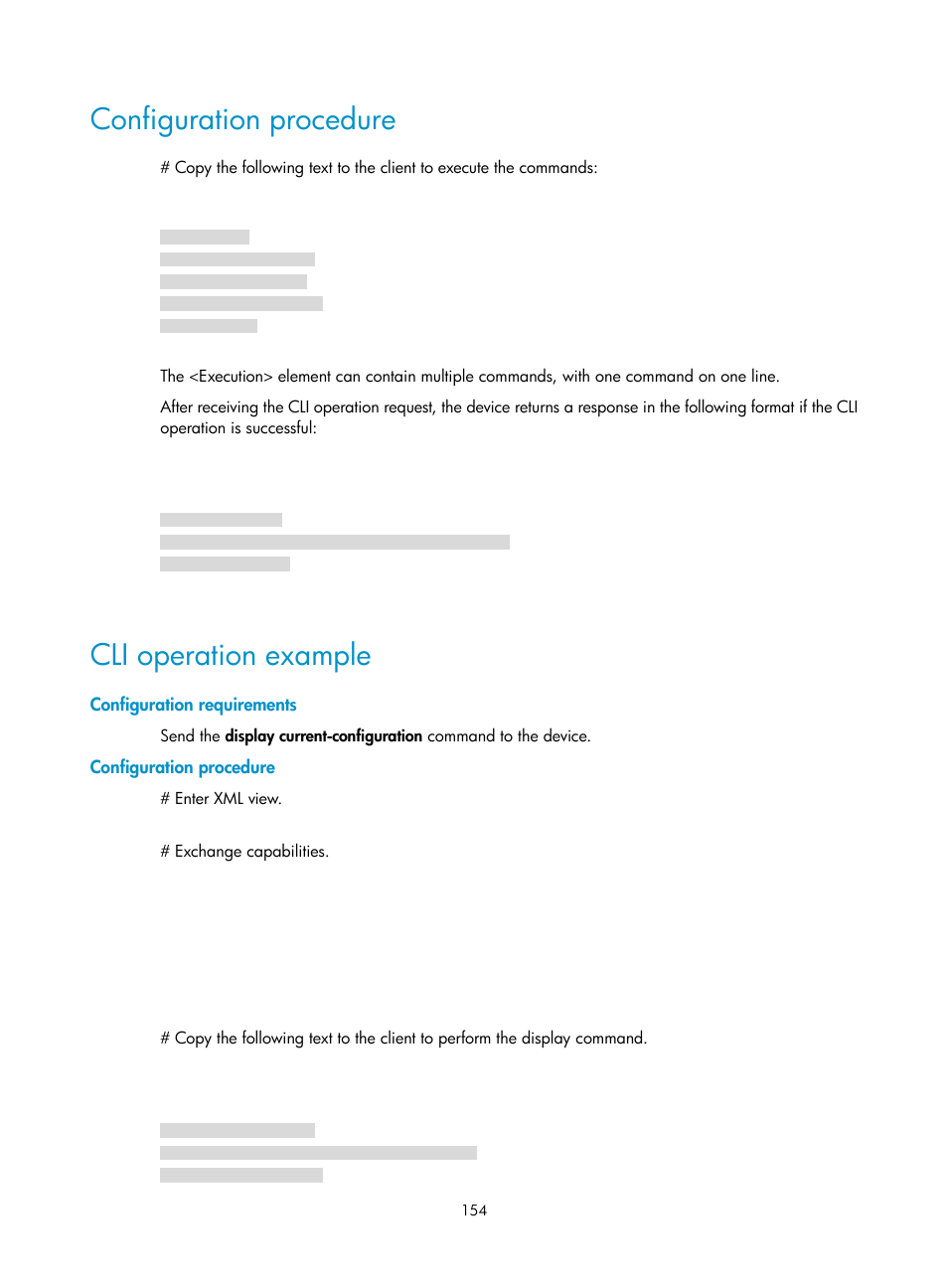 Configuration procedure, Cli operation example, Configuration requirements | H3C Technologies H3C MSR 5600 User Manual | Page 167 / 247