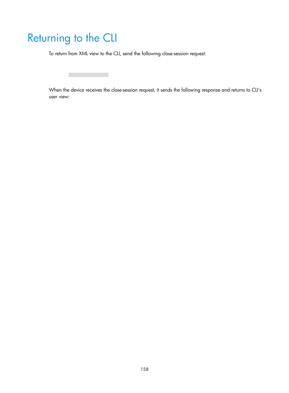 Returning to the cli | H3C Technologies H3C MSR 5600 User Manual | Page 171 / 247