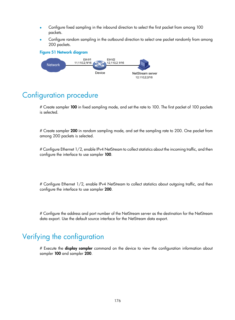 Configuration procedure, Verifying the configuration | H3C Technologies H3C MSR 5600 User Manual | Page 189 / 247