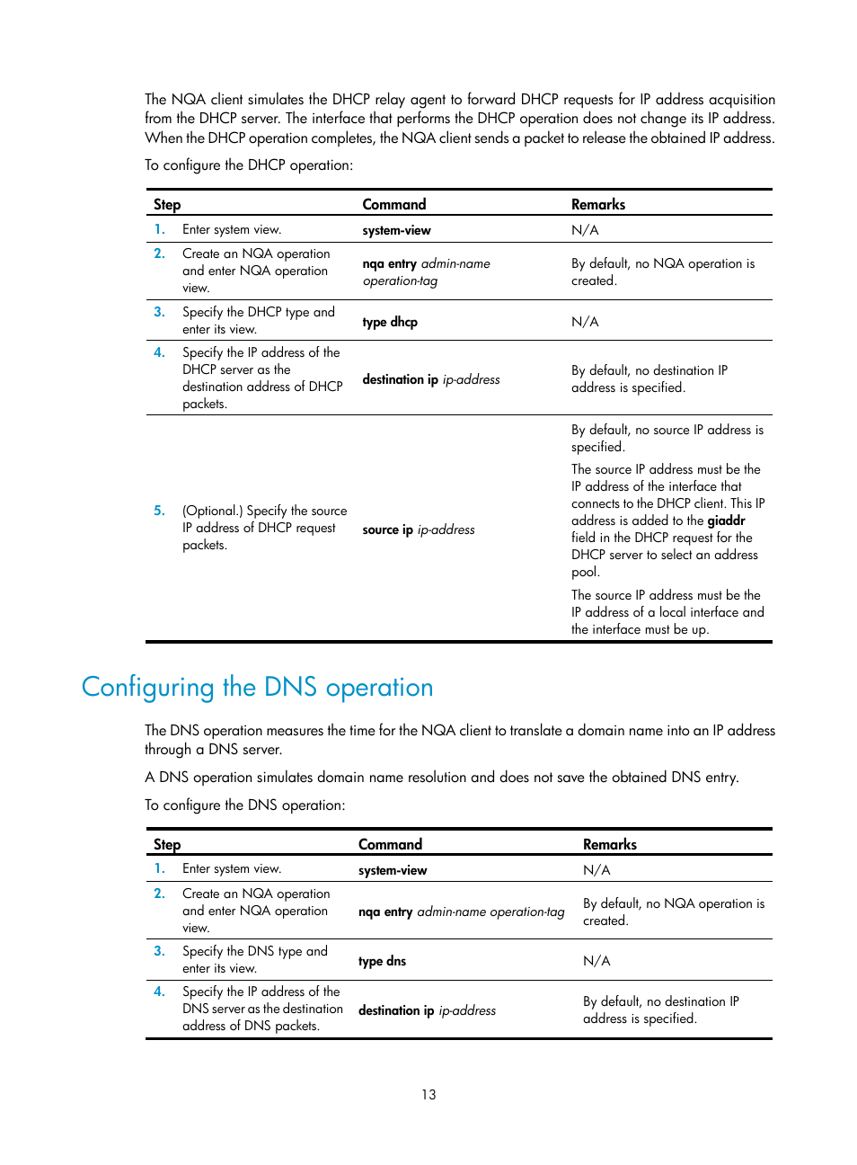 Configuring the dns operation | H3C Technologies H3C MSR 5600 User Manual | Page 26 / 247