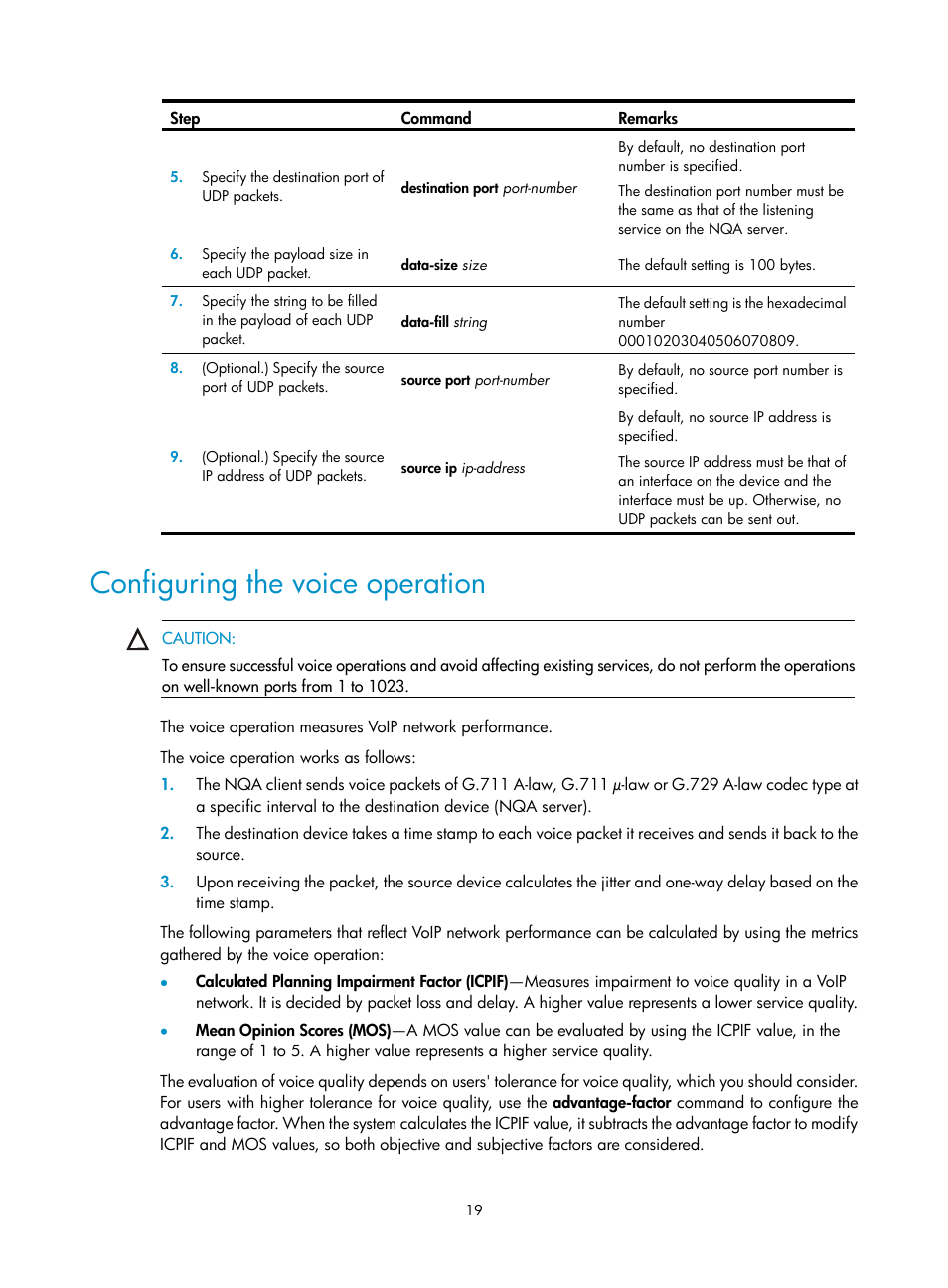 Configuring the voice operation, Configuring the, Voice operation | H3C Technologies H3C MSR 5600 User Manual | Page 32 / 247