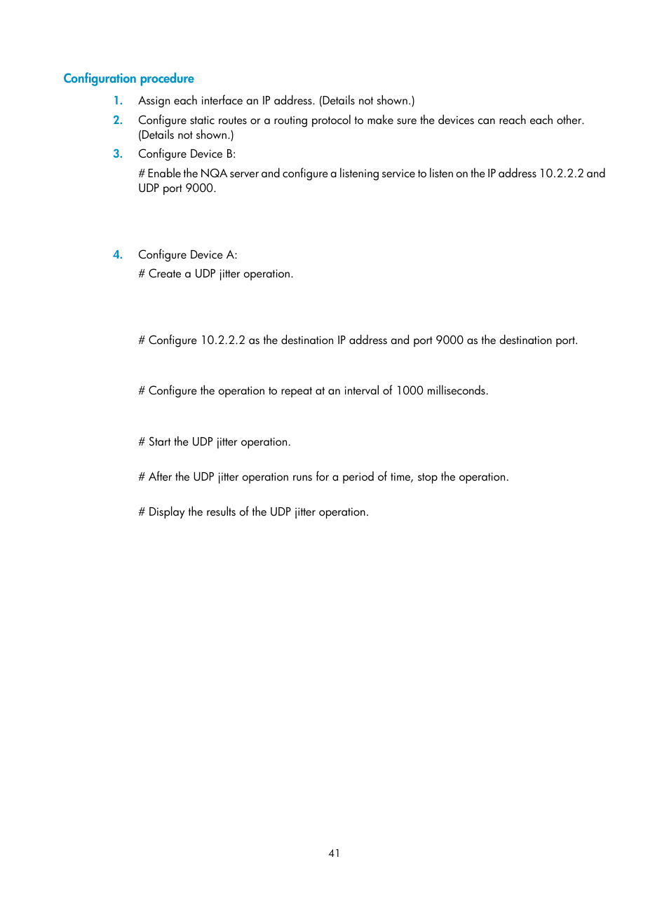 Configuration procedure | H3C Technologies H3C MSR 5600 User Manual | Page 54 / 247