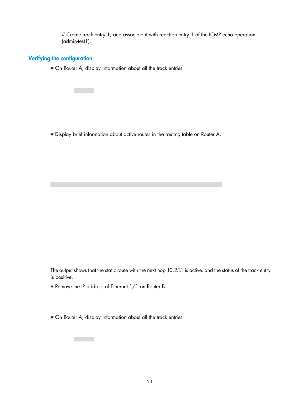 Verifying the configuration | H3C Technologies H3C MSR 5600 User Manual | Page 66 / 247