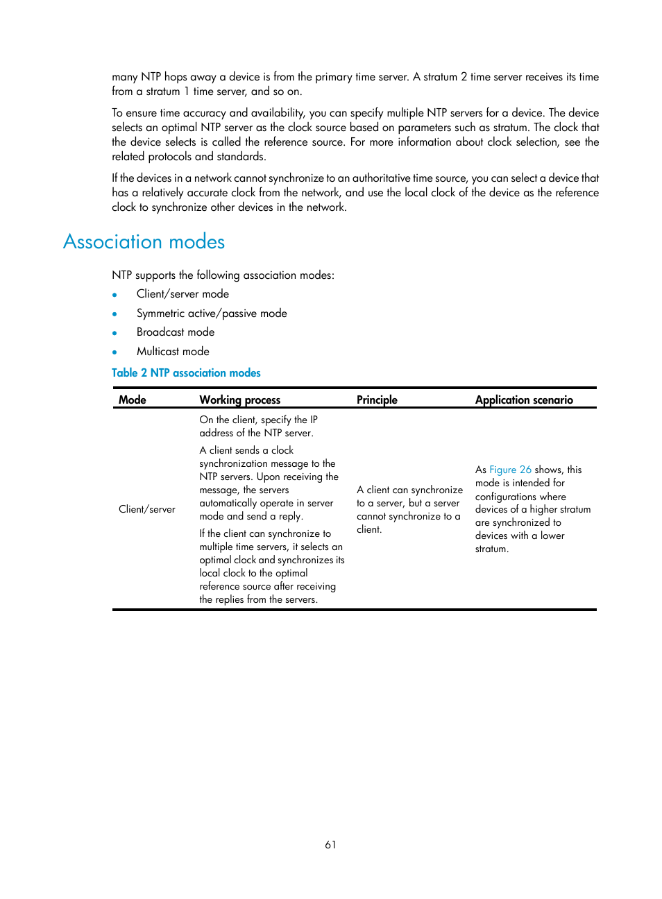 Association modes | H3C Technologies H3C MSR 5600 User Manual | Page 74 / 247