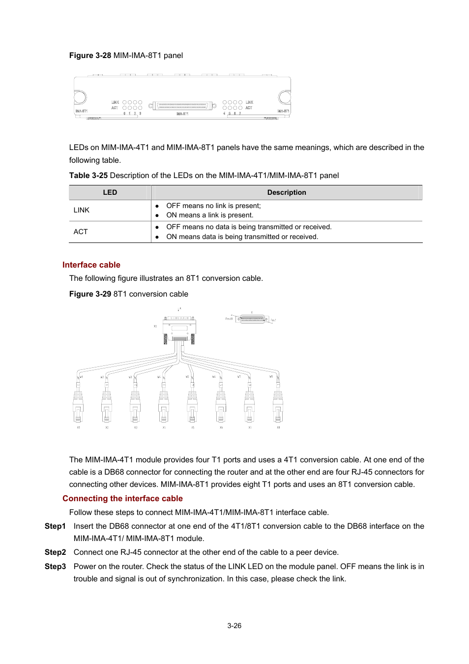 Interface cable, Connecting the interface cable | H3C Technologies H3C MSR 50 User Manual | Page 130 / 308