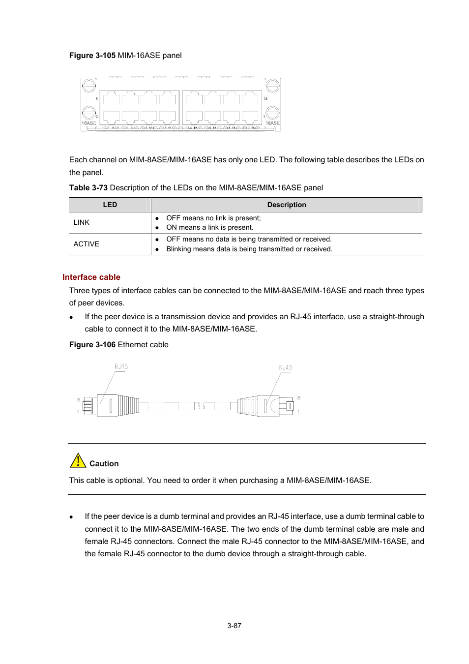 Interface cable | H3C Technologies H3C MSR 50 User Manual | Page 191 / 308