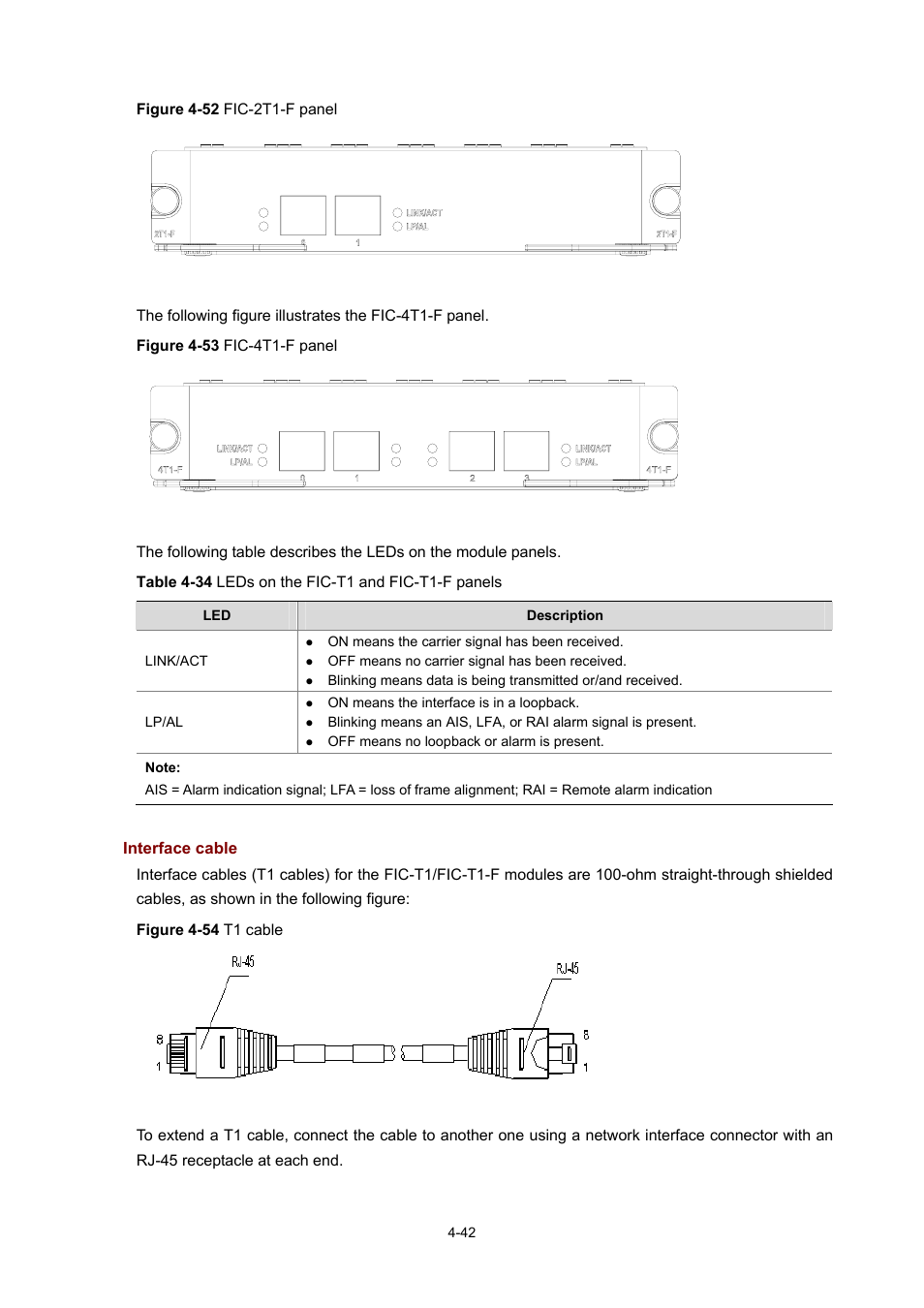 Interface cable | H3C Technologies H3C MSR 50 User Manual | Page 237 / 308