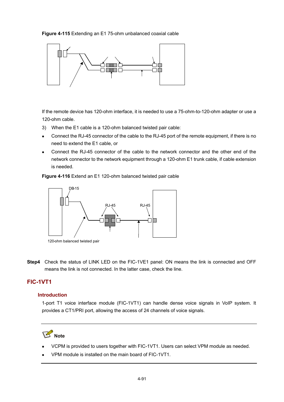 Fic-1vt1, Introduction | H3C Technologies H3C MSR 50 User Manual | Page 286 / 308