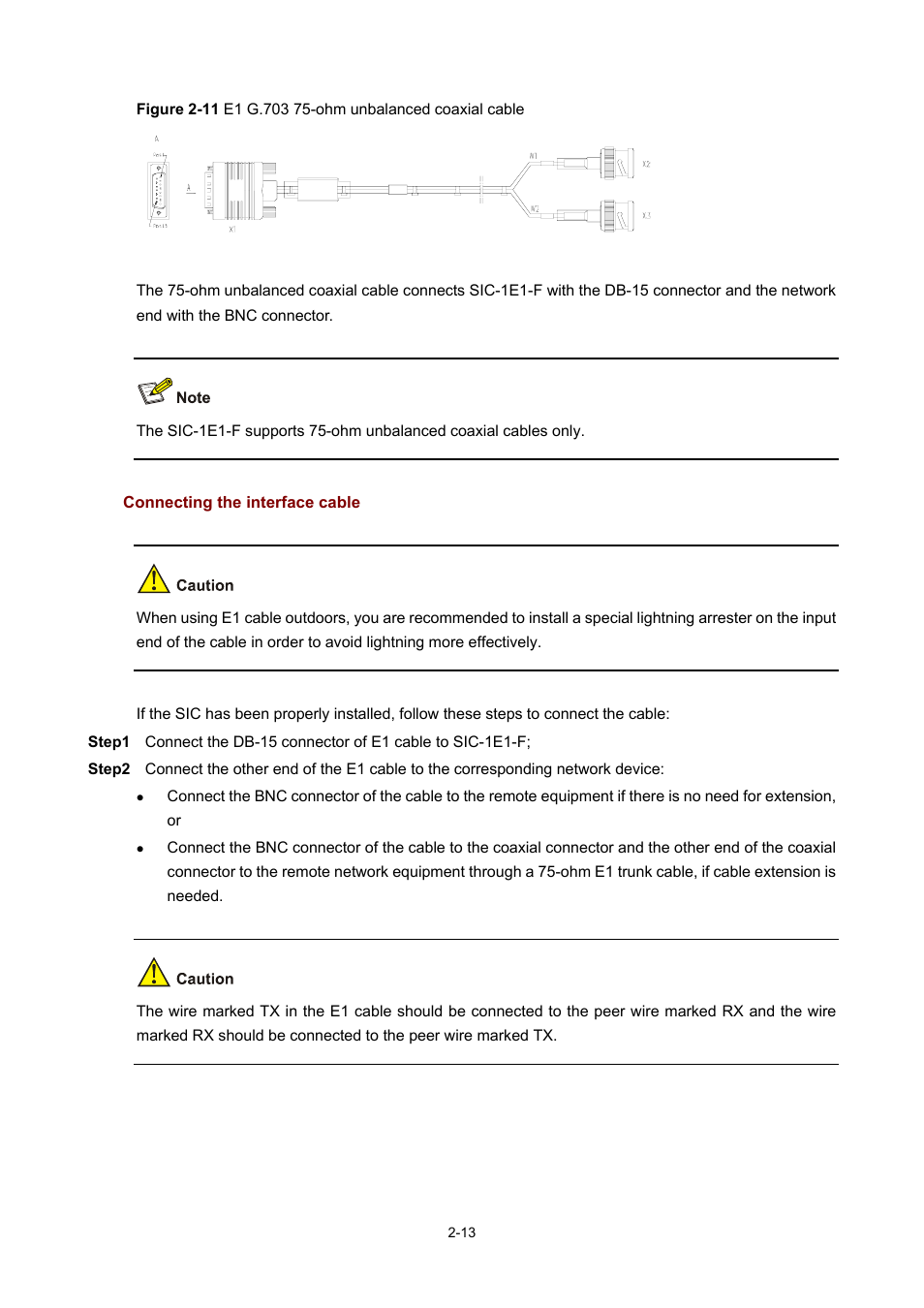 Connecting the interface cable | H3C Technologies H3C MSR 50 User Manual | Page 33 / 308