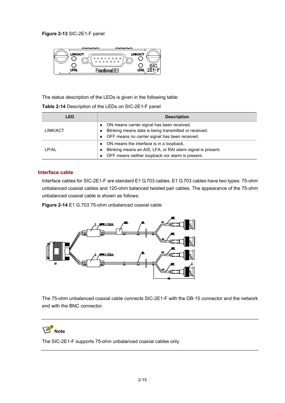 Interface cable | H3C Technologies H3C MSR 50 User Manual | Page 35 / 308