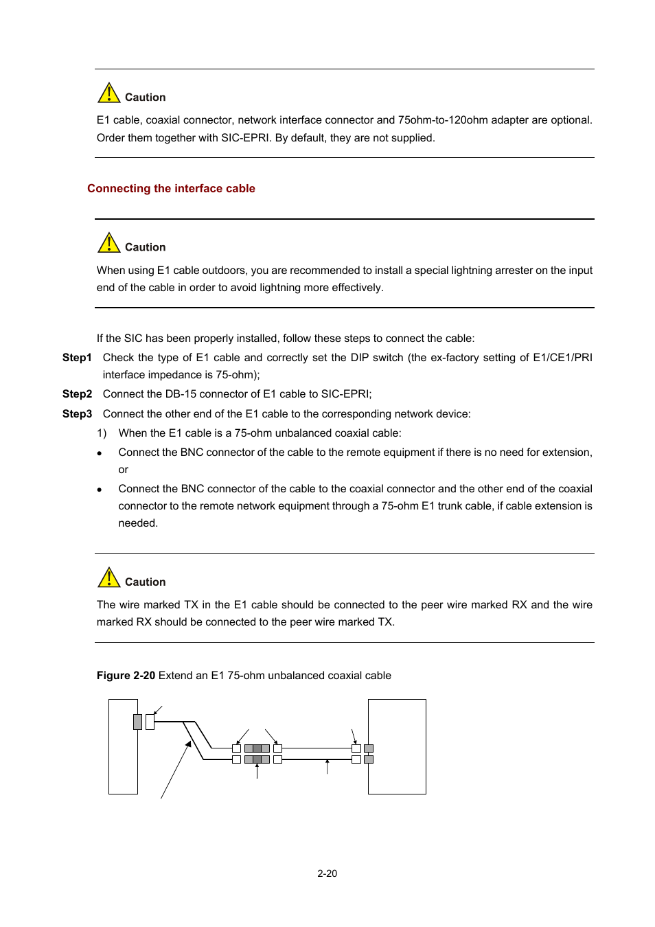 Connecting the interface cable | H3C Technologies H3C MSR 50 User Manual | Page 40 / 308