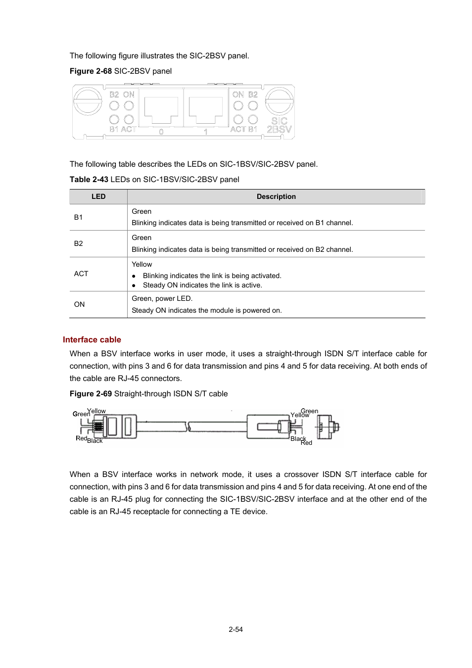 Interface cable | H3C Technologies H3C MSR 50 User Manual | Page 74 / 308