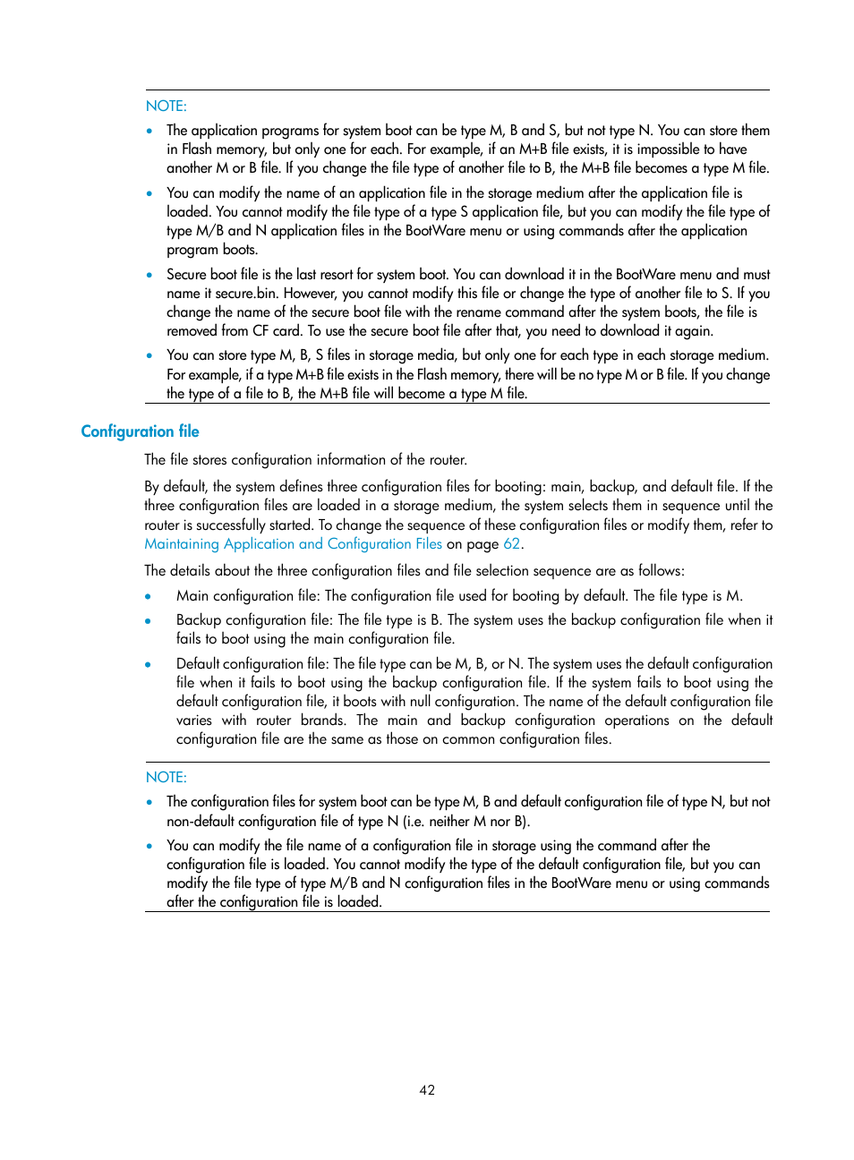 Configuration file | H3C Technologies H3C MSR 50 User Manual | Page 50 / 89