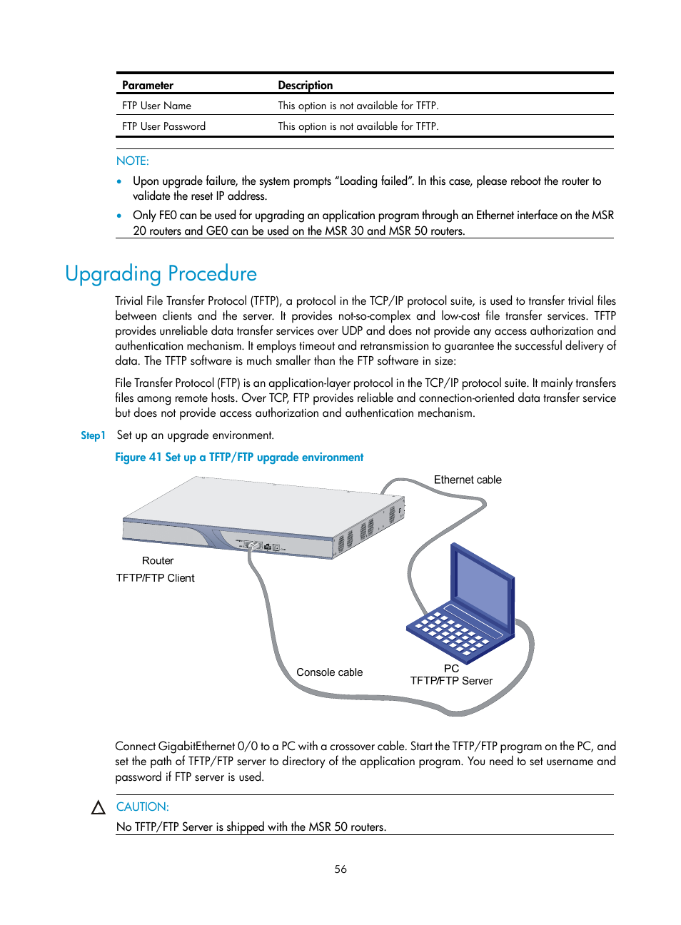 Upgrading procedure | H3C Technologies H3C MSR 50 User Manual | Page 64 / 89