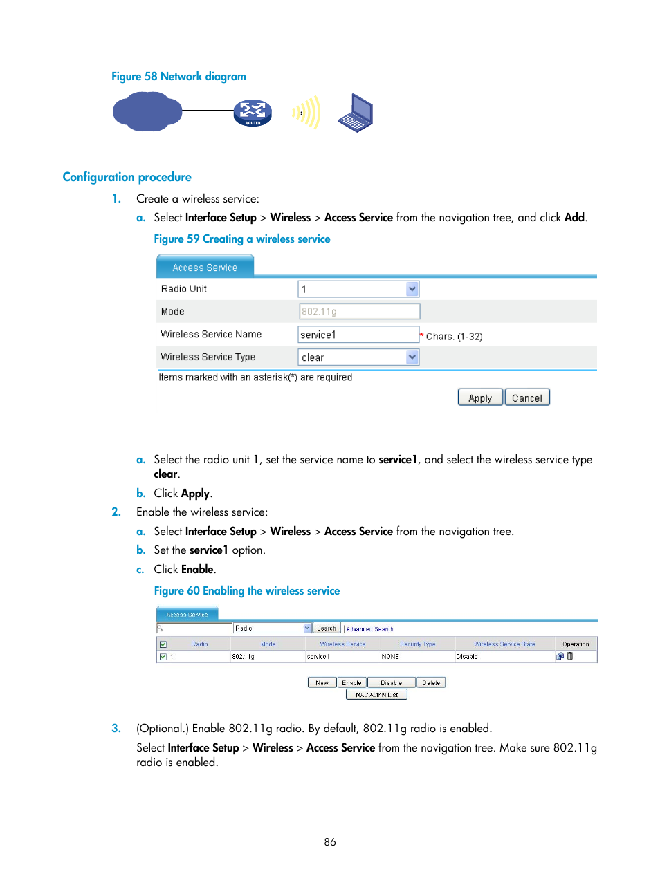 Configuration procedure | H3C Technologies H3C MSR 50 User Manual | Page 107 / 877