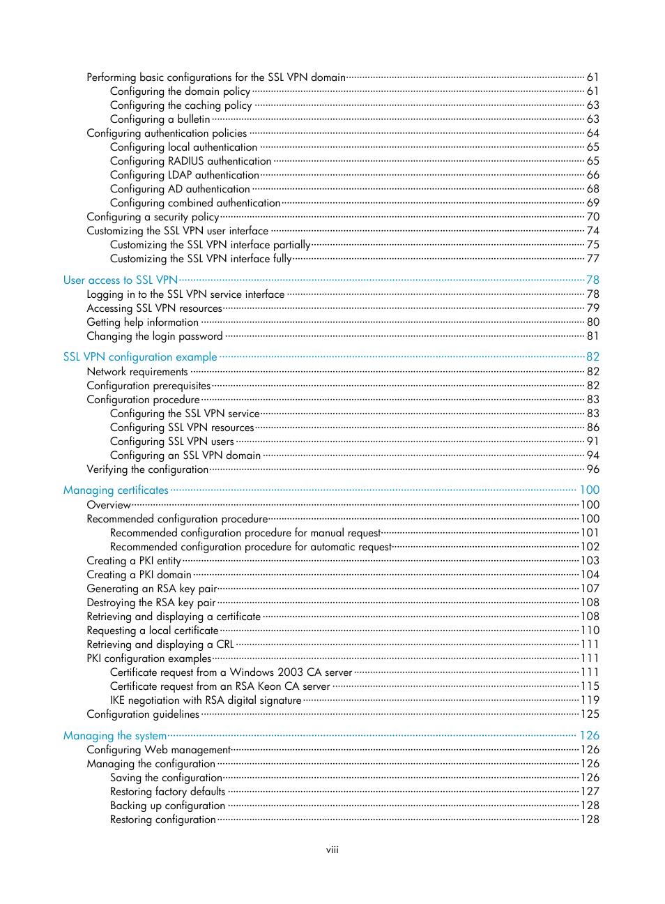 H3C Technologies H3C MSR 50 User Manual | Page 14 / 877