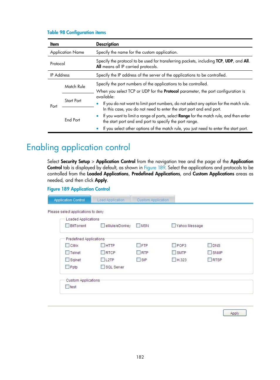 Enabling application control | H3C Technologies H3C MSR 50 User Manual | Page 203 / 877