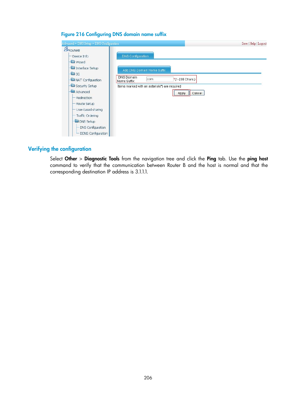 Verifying the configuration | H3C Technologies H3C MSR 50 User Manual | Page 227 / 877