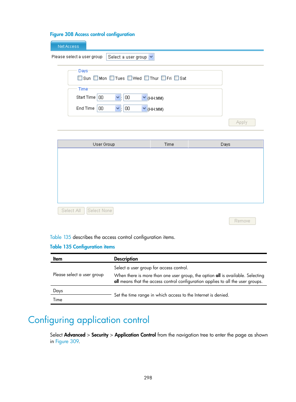 Configuring application control | H3C Technologies H3C MSR 50 User Manual | Page 319 / 877