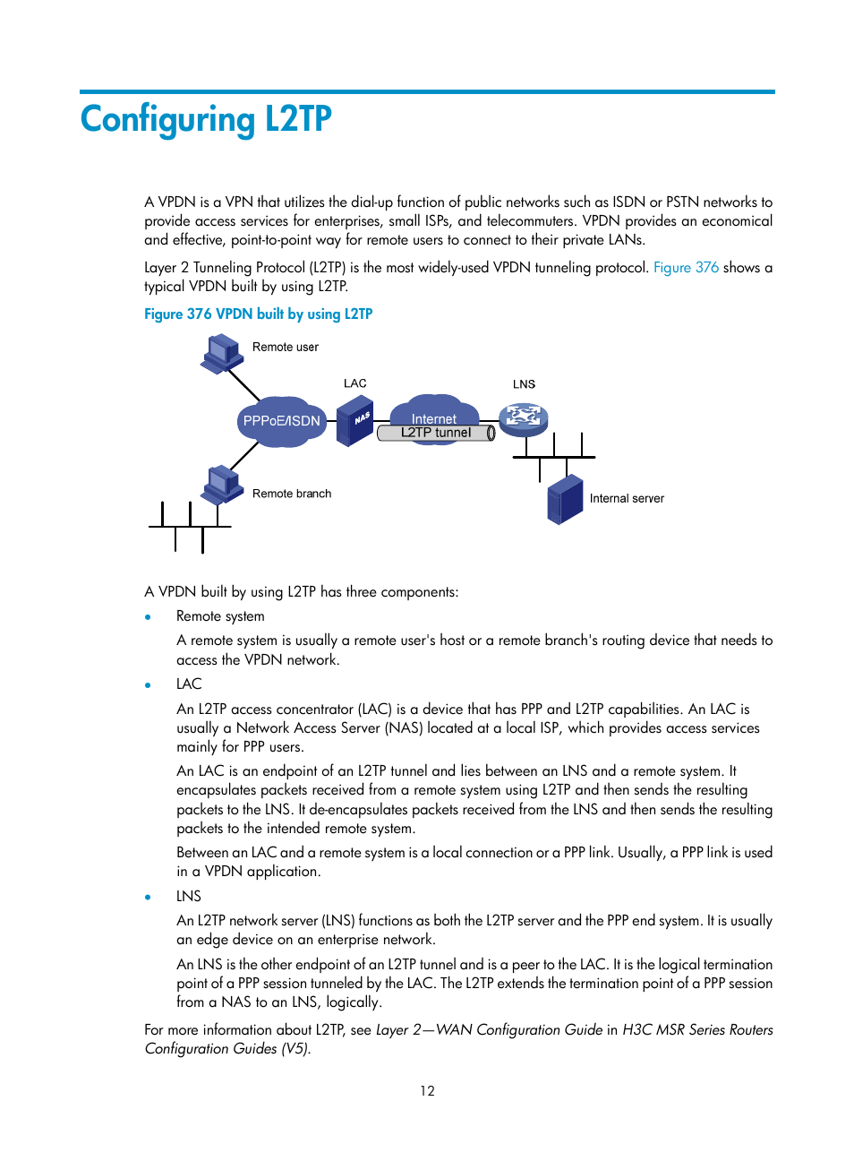 Configuring l2tp | H3C Technologies H3C MSR 50 User Manual | Page 397 / 877